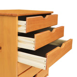 Adeptus Original Roll Cart, Solid Wood, 6 Drawer Extra Wide Drawers Roll Carts, Medium Pine ADEPTUS