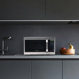 Farberware Countertop Microwave 700 Watts, 0.7 Cu. Ft. - Microwave Oven With LED Lighting and Child Lock - Perfect for Apartments and Dorms - Easy Clean Stainless Steel Farberware