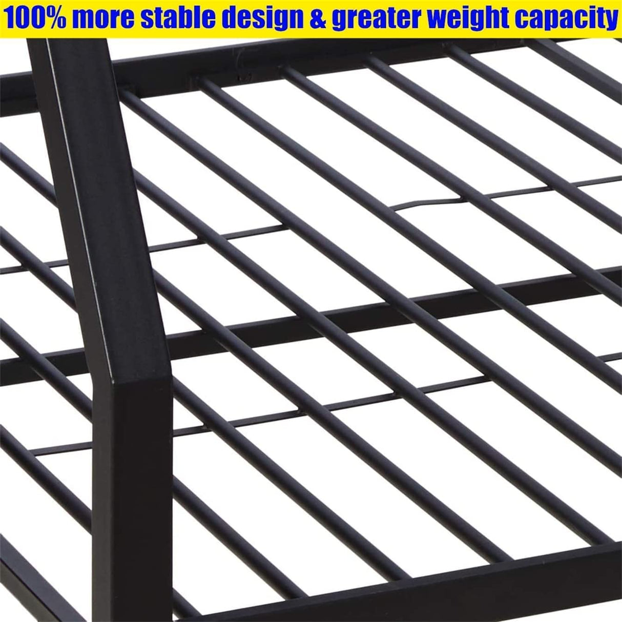 TSAMPA Latest Upgraded and Stronger Heavy Duty Metal Steel Bunk Bed Full XL Over Queen Size, More Stable More Rust-Proof Bunk Queen Bed with Thickened Legs (Easier Assembly) (Full XL Over Queen) TSAMPA