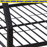 TSAMPA Latest Upgraded and Stronger Heavy Duty Metal Steel Bunk Bed Full XL Over Queen Size, More Stable More Rust-Proof Bunk Queen Bed with Thickened Legs (Easier Assembly) (Full XL Over Queen) TSAMPA