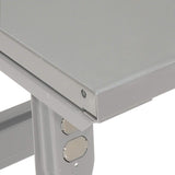 Global Industrial Fixed Height Workbench C-Channel Flared Leg, Steel Square Edge, 48" W x 30" D x 34" H, Gray Global Industrial
