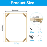 PATIKIL 18x24 inch Canvas Stretcher Bars, DIY Removable Wooden Splicing Canvas Frames Kit for Oil Paintings Poster Picture Photo, Arts Accessory, Paint by Numbers PATIKIL