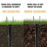 kdgarden Premium No Dig Ground Anchor Black U-Model Screw in Post Stake 27" Long Anchor Fits Full Sized 4"x4" Posts, Great for Mailbox Posts and Fence Posts Kdgarden