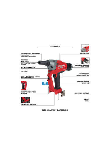 Milwaukee Electric Tool M18 Fuel? 1/4"" Blind Rivet - WoodArtSupply