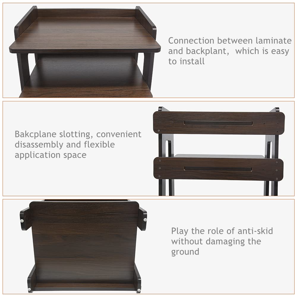 tonchean Record Player Stand, 4 Tier Wooden Turntable Stand, Modern Vinyl Record Storage Cabinet Holds Up to 200 Albums Vinyl Holder Display Shelf for Bedroom Living Room tonchean