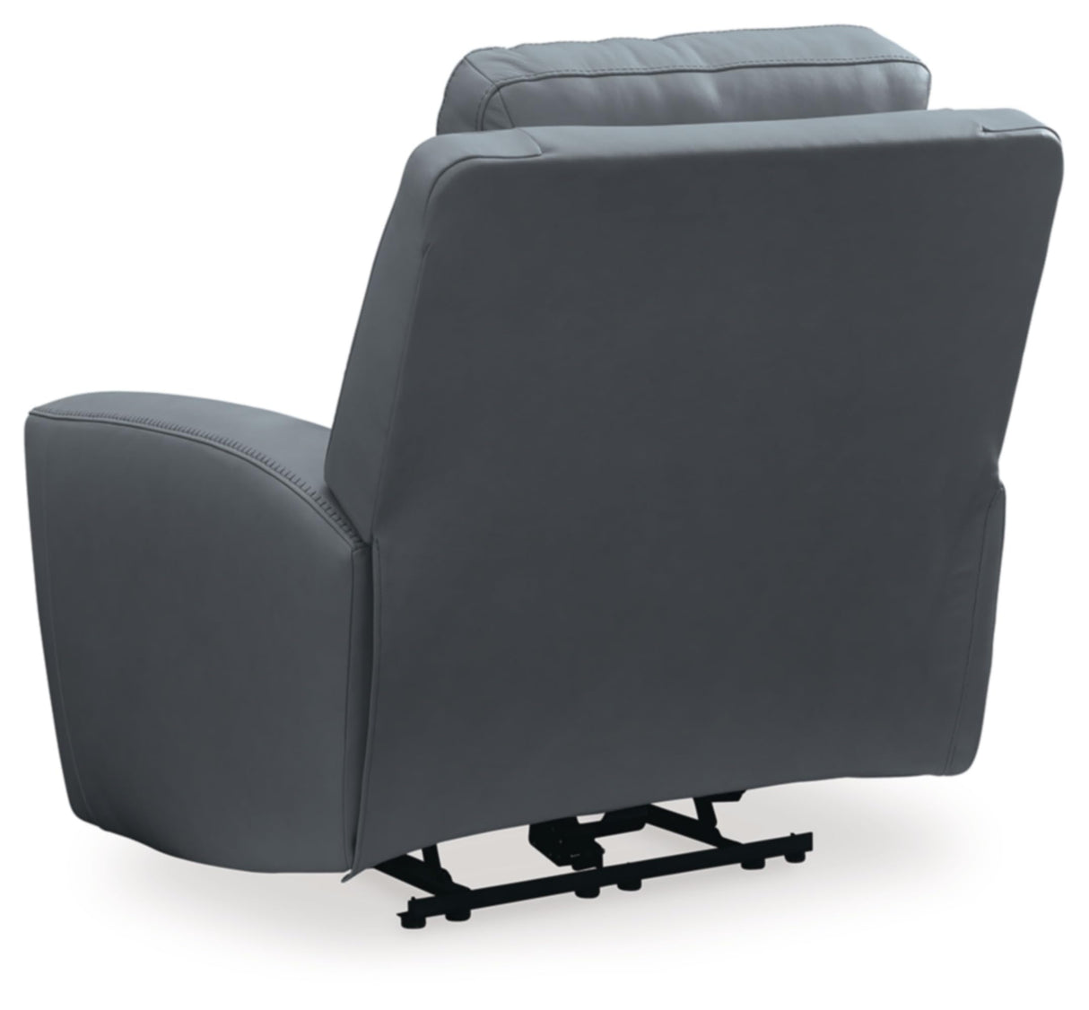 Signature Design by Ashley Mindanao Contemporary Leather Match Upholstered Power Recliner with Adjustable Headrest, Gray Signature Design by Ashley