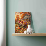Farmhouse Autumn Paint by Numbers Adults Fall Harvest Painting Kits Thanksgiving Painting Kits Art for Adults Students Beginner Home Bedroom Wall Decor 16x20 in（Without Frame） Walarky