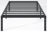 NEW JETO Metal Bed Frame,Twin Size Bed Frame with Storage Space,Heavy Duty Sturdy Mattress Foundation,Easy Assembly,No Box Spring Needed, Black,14 Inch,Twin NEW JETO