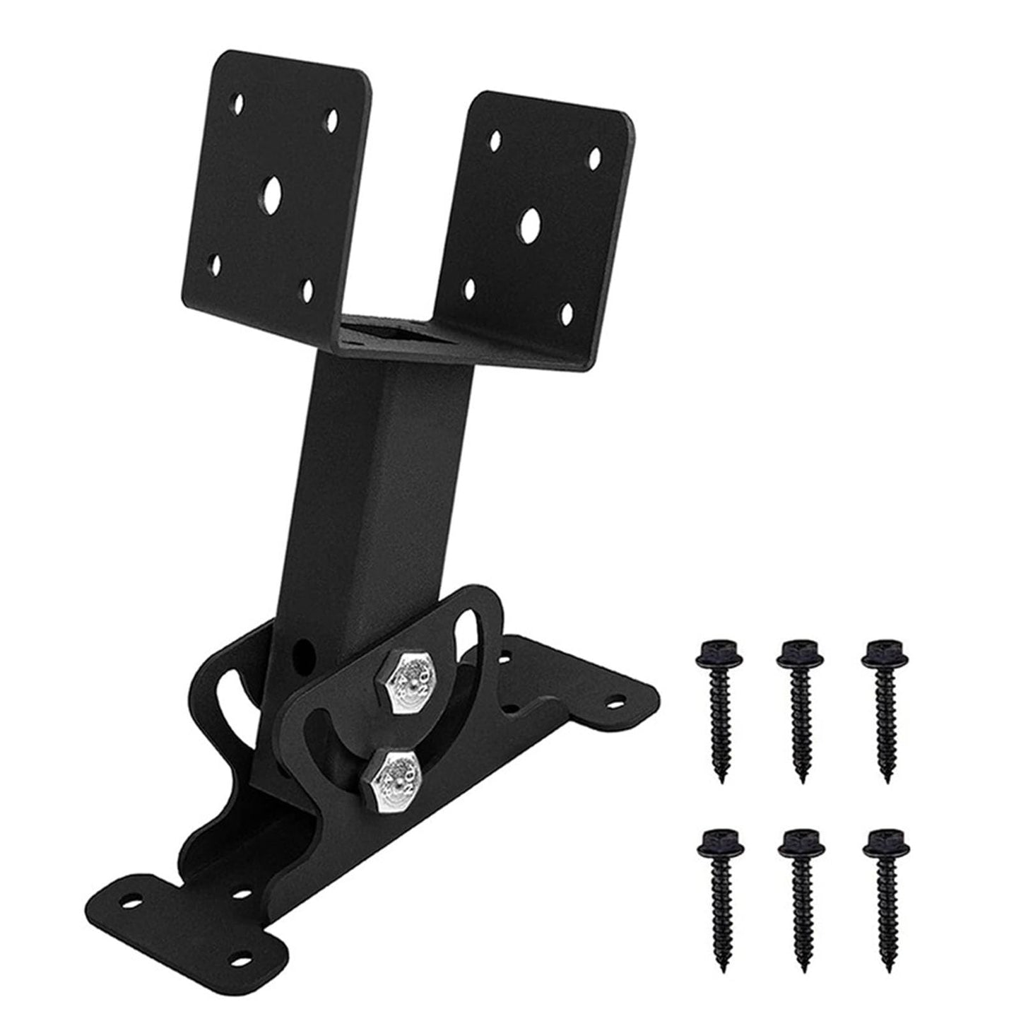 Tacarlha Roof Riser Bracket,Roof Riser Bracket Kit High Strength Rustproof, Corrosion Resistant Powder-Coated Adjustable Pergola Roof Riser, Beam Bracket Versatile Roof Mounting Solution Blac - WoodArtSupply