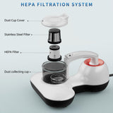 Mattress Vacuum Cleaner, Handheld UV Bed Vacuum Cleaner 16KPa & 12800 Vibrations Per/Min Upgraded Effectively Clean Up Bed, Pillows, Cloth Sofas, Carpets and Ther Fabric Surfaces Hersven