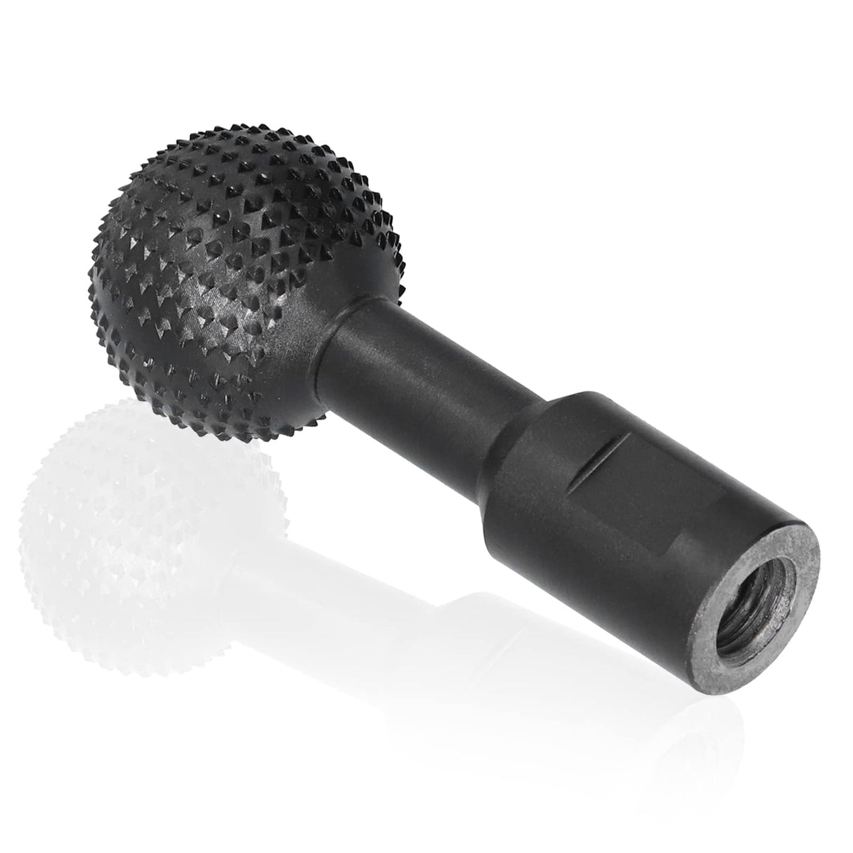 Ball Grinding Head, 5/8‑11in Wood Carving Burrs Carbon Steel Sphere Rotary Burr Ball Gouge Grinding Head Woodworking Attachment Tool for Wood Carving Grinding Polishing Engraving Agatige