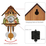 Hztyyier Antique Wooden Cuckoo Clock Traditional Northwest European Auto Swing Pendulum Home Decor Hanging Cuckoo Clock (CM001) Hztyyier