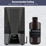 ELEGOO Water Washable 3D Printer Resin, 405nm Rapid UV Curing Standard Photopolymer Resin, Easy to Clean, High Precision 3D Water Wash Resin for LCD/MSLA/DLP 3D Printer Printing, Grey 1000g Deeplee