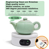 YVV Turner Cup Rotating Display Stand for Epoxy Glitter Tumbler, 360 Degree Automatic Mute Rotating Turntable for Photography Products and Shows. Bling Bling Tumbler Making Supplies Spinner White USB YVV