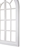 Sintosin Rustic Arched Window Frame Wall Decor 42 X 26 Inch, Hanging Distressed White Large Wooden Cathedral Window Pane for Wall Decor, Handmade Farmhouse Wall Decor for Living Room Bedroom Hallway Sintosin