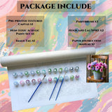 ACANDYL Flower DIY Paint by Numbers Kit for Adults Paint by Number for Adults Beginner Canvas Painting by Number Pink Peony Rose DIY Acrylic Oil Painting on Canvas Arts Craft Decoration 16x20 Inch ACANDYL