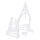 Best Choice Products 4ft Outdoor Nativity Scene, Weather-Resistant Decor, Christmas Holy Family Yard Decoration, Water-Resistant PVC - White Best Choice Products