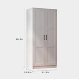 Fddevelop Fenghua Lizhi Wood White Wardrobe Closet with 2 Doors，Bedroom Freestanding Armoire Storage Cabinet with Shelves，Wooden Wardrobe Combination for Hanging Clothes Fenghua Lizhi