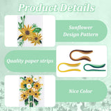 WEBEEDY 20 Sets Paper Quilling Kit for Adults Beginners DIY 5 Styles Sunflowers Quilling Greeting Card Making Kit with Instruction DIY Quilling Supplies for Birthday Halloween Christmas Party Gifts WEBEEDY