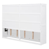 Merax Modern Farmhouse Solid Wood Murphy Bed Chest/Space Saving/Wood Slat Support/Full,White Merax