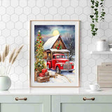 DYAIANGMU Christmas Paint by Numbers Kit for Adults Beginner,Car Paint by Number Kits on Canvas for Adults Beginner,Digital Oil Painting Kits for Home Wall Decor 19.6X15.7 Inch (with Frame) DYAIANGMU