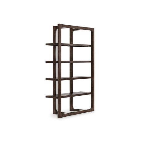 Signature Design by Ashley Breckington Contemporary Wood Framed 76" Bookcase with 4 Shelves, Dark Brown Signature Design by Ashley