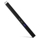 VEHHE Candle Lighter, Windproof Pulse Electric Lighter with Anti-False-Touch Lock, USB Type-C Extended Rechargeable Lighter with Led Display, lighters for Candle BBQ Camping Festivals-Black VEHHE