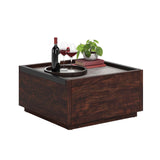 Sauder Manhattan Gate Modern Square Coffee Table, Rich Walnut Finish Sauder