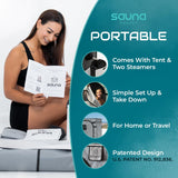 Sauna Rocket | 2-Person Full Body Sauna Bundle | in-Home Use for Relaxation, Recovery, and Wellness (Tent & Steamers) Sauna Rocket