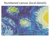 NIHO-JIUMA Van Gogh Starry Night 5D Diamond Painting Kits, DIY Full Drill Diamond Art Gift for Adults & Teens, Home Wall Decoration (20 X 30 cm / 8 X 12 inches) NIHO-JIUMA