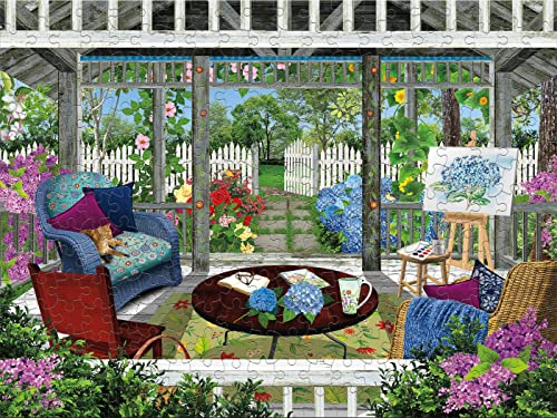 Ceaco - Tracy Flickinger - Summer Gazebo - Oversized 300 Piece Jigsaw Puzzle