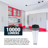Metalux SHP 4 ft. 128-Watt Equivalent, 10000 Lumens Integrated LED, White Shop Light, 4000K CCT Metalux
