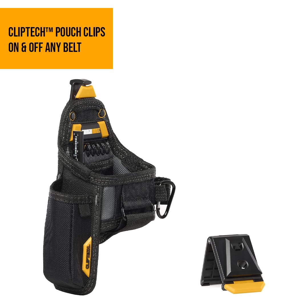 ToughBuilt TOU-CT-25X Tape Measure/Utility Knife Pouch + Notebook & Pencil, TB-CT-25X ToughBuilt