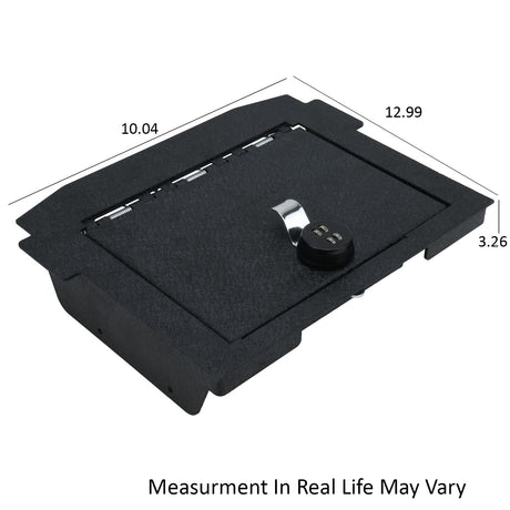 Black Horse Center Console Safe Security Lock Box, Black Gun Box Organizer, with 4 Digit Combination Resettable Lock Compatible with 19-24 Ram1500,2500,3500 Ram 1500 TRX-ASDR03 Black Horse Off Road