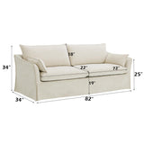 Acme Shane Sofa w/2 Pillows in Beige Linen Acme