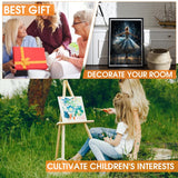 Paint by Numbers for Kids & Adults Landscape, DIY Oil Painting Sailing Ship Fishing Boat Ocean Pirate Sail Sea Acrylic Paint by Number Kits for Kids & Adults Beginner for Home Wall Decor 16x20 inch Diymood