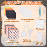 FREEBLOSS 15 Set DIY Card Making Kit for Adults Halloween Card Making Kits Handmade Greeting Card Kit for Birthday Wedding Congratulation Halloween Party Favors Scrapbooking Supplies FREEBLOSS