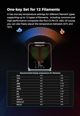 Creality Upgraded Space Pi Filament Dryer Plus, Two Rolls 3D Printer Filament Dryer Box, 360° 110W PTC Filament Storages, Filament Dehydrator for PLA ABS PETG PA Filament 1.75/2.85mm, Spool Holder Lokkr