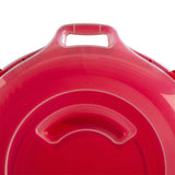 Sterilite Clear Lid Stackable Nesting Storage Christmas Holiday Wreath Box with Handle, Feet, and Latches for Up to 24 inch Wreaths, Red (4 Pack) Sterilite