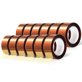 MEBMIK 12 Rolls 20mm x16m(52FT) Heat Tape High Temperature Heat Resistant Tape Heat Transfer Tape for Heat Sublimation Press Vinyl,No Residue MEBMIK