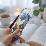 Legend Dragon Diamond Art Bookmarks - 6 Pcs DIY Legend Animal Dragon Diamond Painting Bookmarks with Tassels Great Gift Set for Book Lovers Beginners & Adults Generic