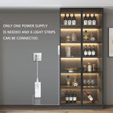 CHNMALITAI COB LED Strip Lights 12V Penetrable Wood Touch Dimmable LED Under Cabinet Light Kit with 60W Adapter 2M/6.56FT Flexible COB LED Strip for DIY Kitchen,Cabinet,Counter,Shelf,Showcase Decor CHNMALITAI