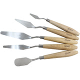 Mont Marte Studio Palette Knife Set, 5 Piece. Selection of Different Sizes and Styles of Stainless Steel Palette Knives. Mont Marte