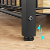 IDEALHOUSE Kitchen Bakers Rack, Microwave Oven Stand with 2 Large Wire Basket, Industrial Coffee Bar Station, 5-Tier Kitchen Utility Storage Shelf with 8 Hooks for Spice, Pots Organizer, Rustic Brown IDEALHOUSE