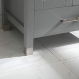 Homecart 72" Grey Bathroom Vanity Cabinet Double Sink Solid Wood w/Marbel Counter Top, 2 Mirrors Homecart