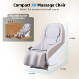 Massage Chair Full Body, Zero Gravity 3D SL-Track Shiatsu Massage Recliner Chair with Auto Modes, Airbag Massage, Wheels for Easy Movement, Compact Design for Quality Comfort, Gray Msutree