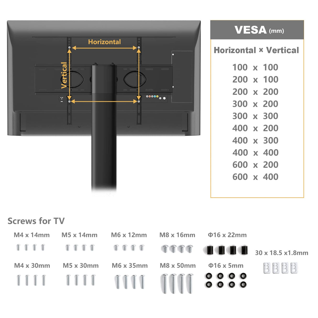 TAVR Furniture Swivel Floor TV Stand with Table for 32-70 Inch TVs, Universal Height Adjustable TV Floor Stand with Large Storage Shelves, Strong Corner TV Stand Mount Holds up to 88lbs, Black TAVR Furniture