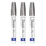 Sharpie Oil-Based Paint Marker, Medium Point, Metallic Silver Ink, Pack of 3 SHARPIE
