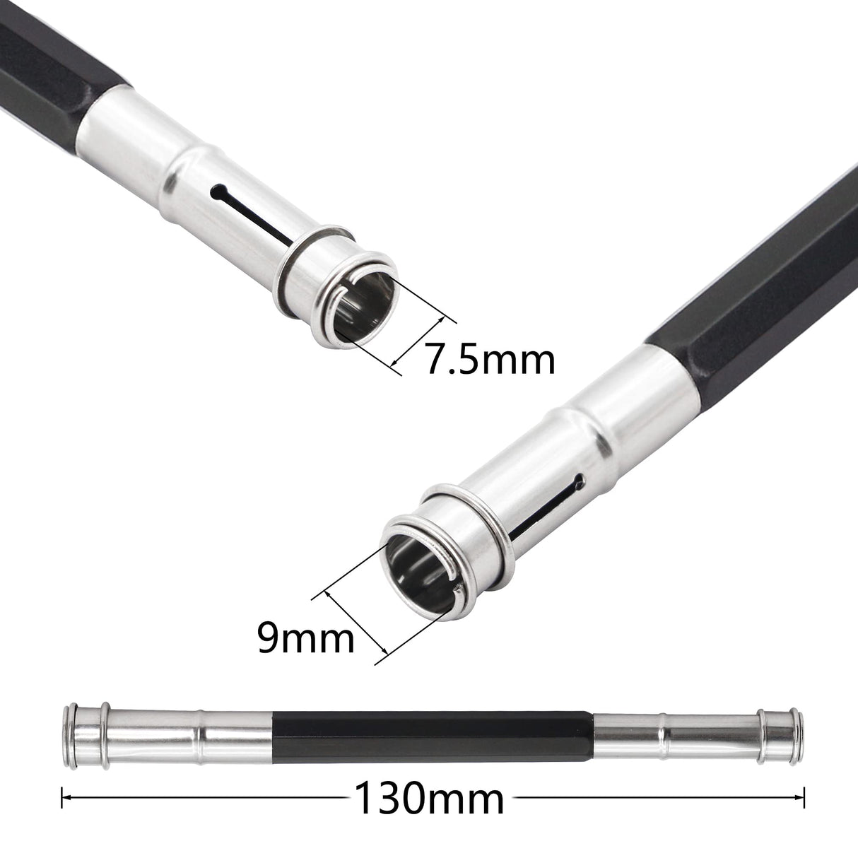 YACSEJAO Pencil Extenders 5PCS Adjustable Pencil Lengthener Tool Coupling Device for School Art Writing YACSEJAO