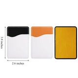 Nicunom 12 Pack Sublimation Blanks Phone Wallet, PU Leather Phone Card Holder for Back of Phone, DIY Blanks Credit Card Pocket for Phone Case, Stick on Wallet for Cell Phone Nicunom